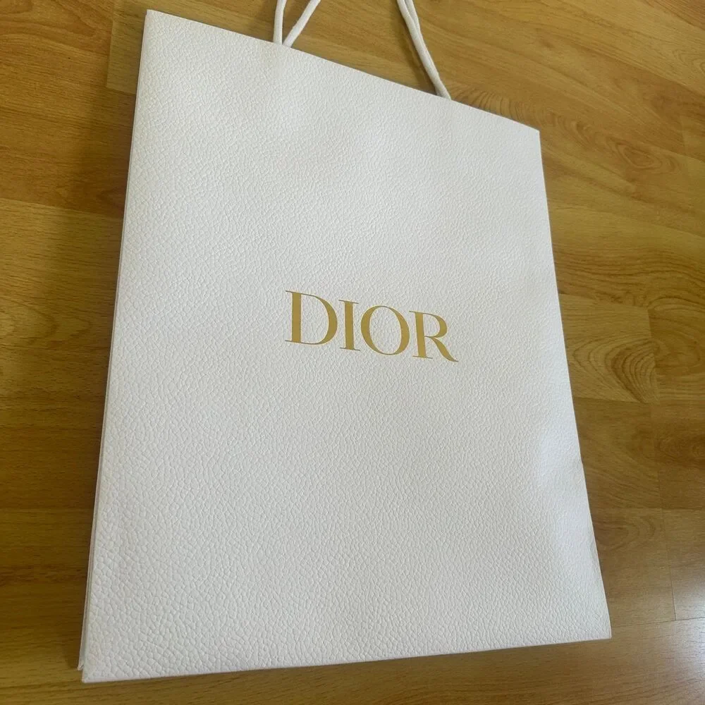 Dior Paper Shopping Bag - white large, 17.25